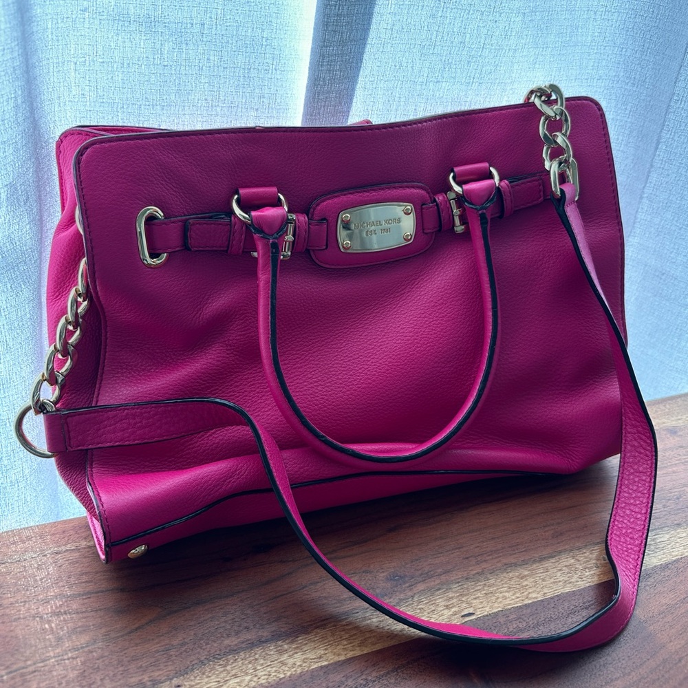 MICHAEL KORS Fuchsia Pink Leather Bag